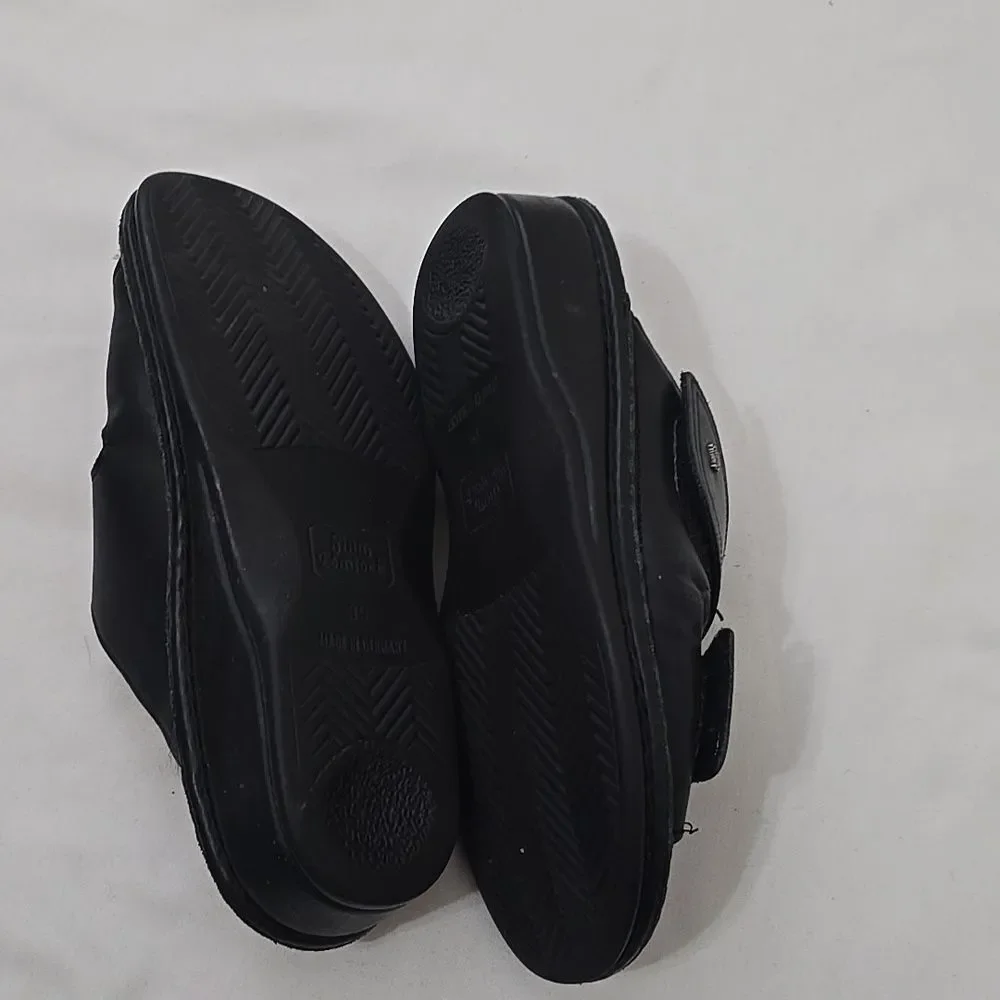 FINN COMFORT Women’s Size EU 39 US 9-9.5 Black Strap Leather Sandals